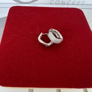 Orecchini a rombo in argento 925 con strass