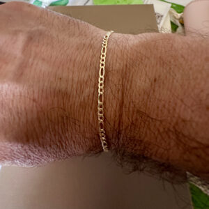 Bracciale in oro giallo a maglia 3+1