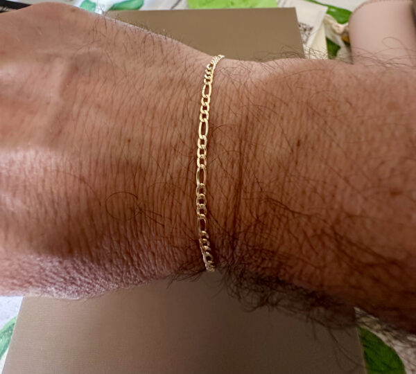 Bracciale in oro giallo a maglia 3+1